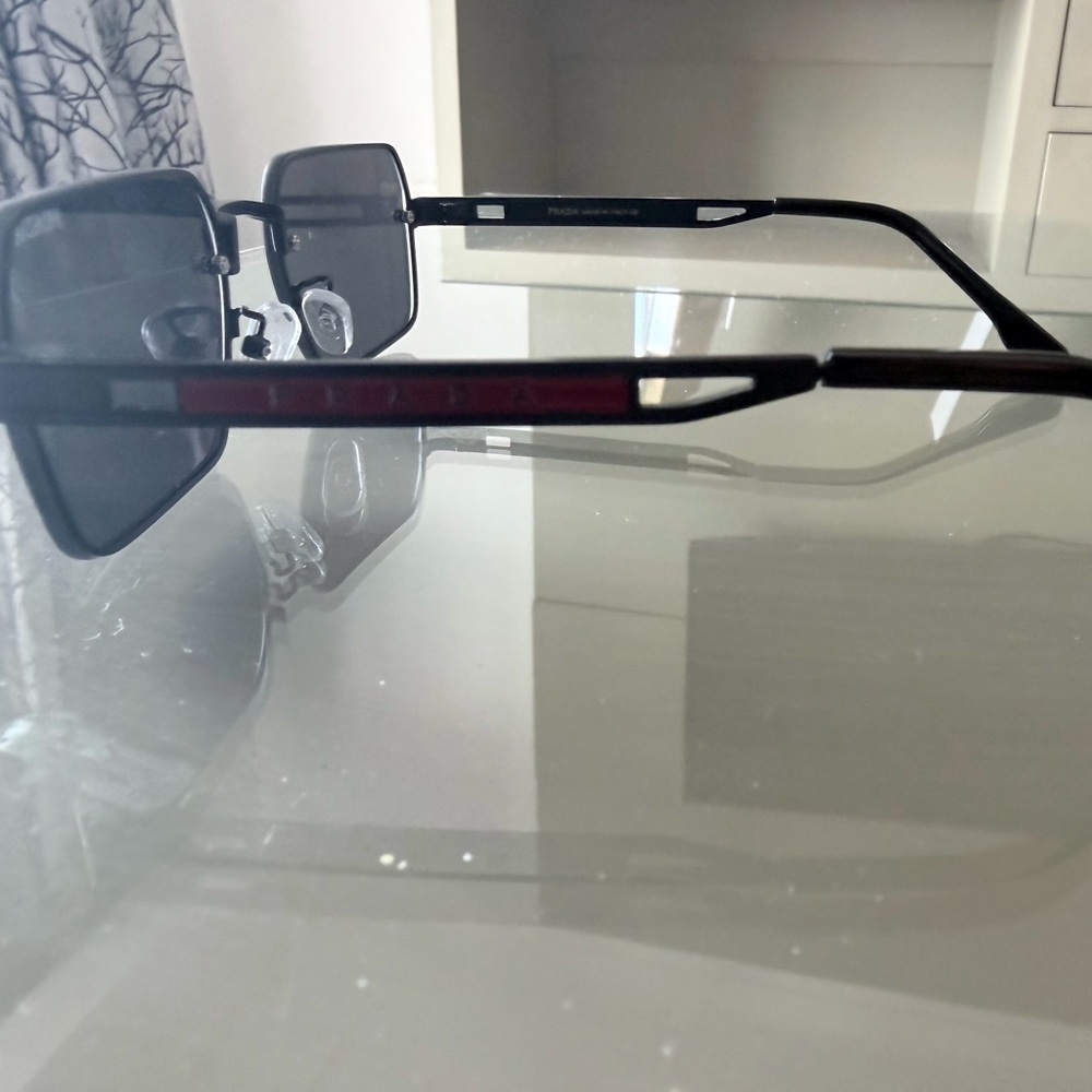 Prada Black Rectangular Sunglasses - image 2
